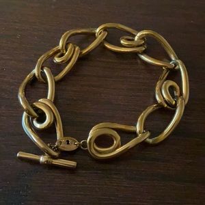 EUC Fossil Chain Link Steel Bracelet- Rose Gold